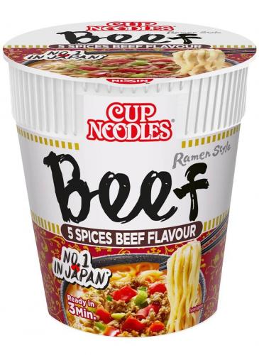 Nissin Cup Noodles 5 Spice Beef Flavour 64g Coopers Candy