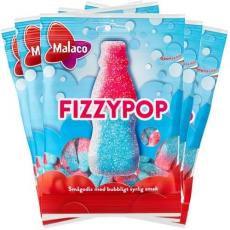 Malaco Fizzypop 80g x 5st Coopers Candy