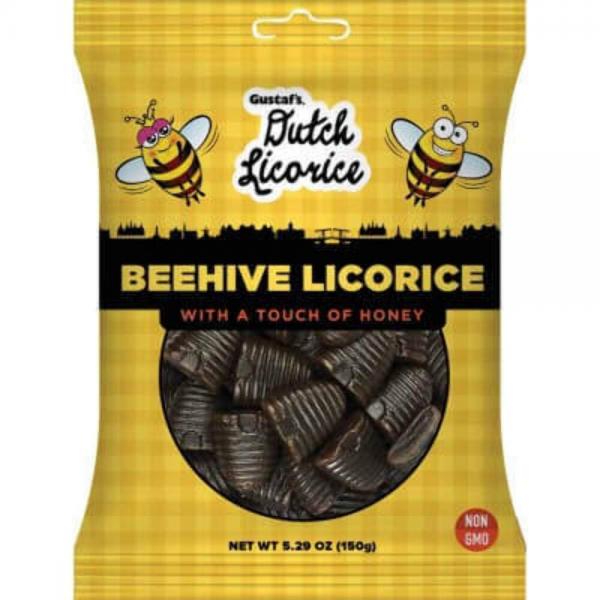 Gustafs Dutch Licorice Beehive Black Licorice 150g til 36, fra