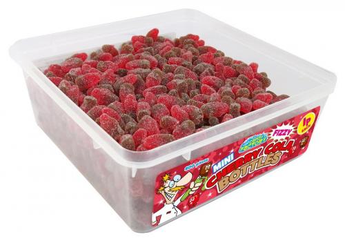 Crazy Candy Factory Mini Fizzy Cherry Cola Bottles 1.2kg Coopers Candy