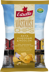 Estrella Västkustchips Äkta Cheddar & Rödlök 180g Coopers Candy