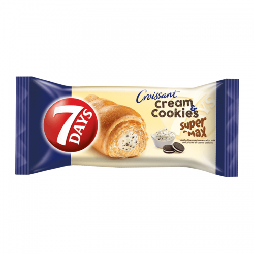 7 Days Cream & Cookies Vanilla & Cocoa Soft Filled Croissant 110g Coopers Candy