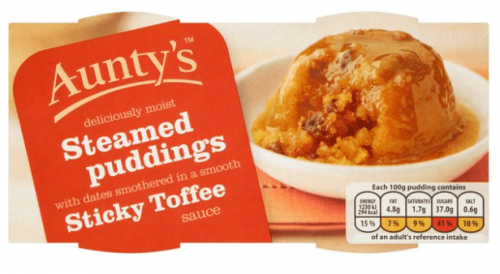 Auntys Sticky Toffee Steamed Puddings 2x100g Coopers Candy