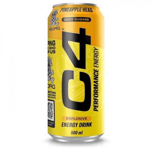 C4 Energy Drink Pineapple Head 50cl Coopers Candy