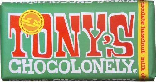 Tonys Chocolonely Milk Chocolate Hazelnut 180g Coopers Candy