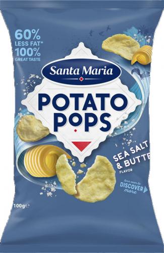 Santa Maria Potato Pops Sea Salt Butter 100g Coopers Candy