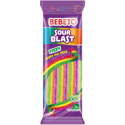 Bebeto Sour Blast - Fizzy Mix Fruit 180g Coopers Candy