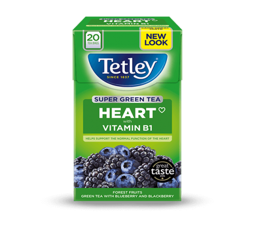 Tetley Super Green Tea Heart Forest Fruits 20 psar Coopers Candy