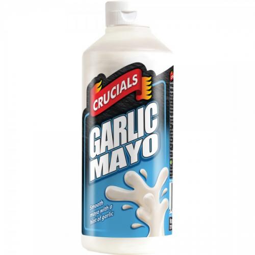 Crucials Garlic & Mayo Squeezy Sauce 500ml Coopers Candy