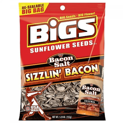 BIGS Sunflower Seeds - J&Ds Sizzlin Bacon Salt 152g Coopers Candy