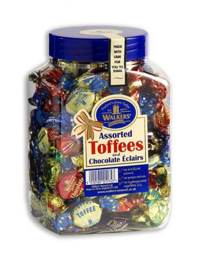 Walkers Assorted Toffees & Chocolate Eclairs 1.25kg Coopers Candy