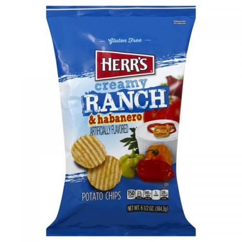Herrs Ranch & Habanero Potato Chips 184g Coopers Candy