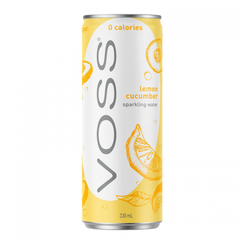 Voss Lemon Cucumber Sparkling Water Burk 330ml Coopers Candy