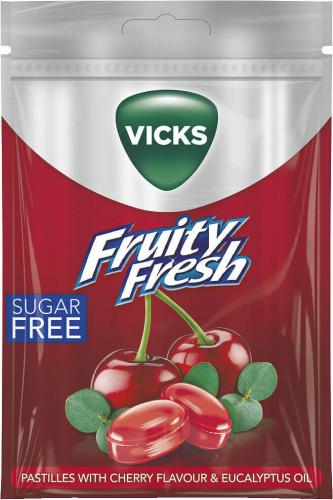 Vicks Cherry & Eucalyptus Halstablett 72g Coopers Candy