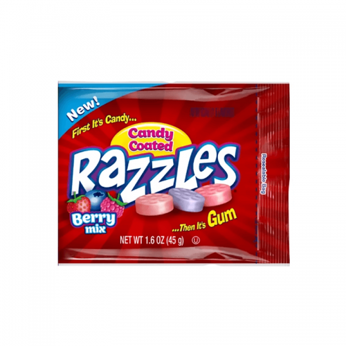 Razzles Candy Coated Berry Mix 45g Coopers Candy