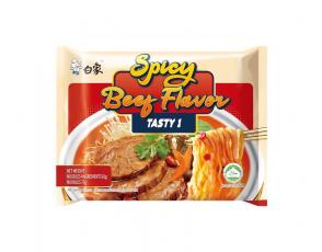 Baixiang Tasty 1 Spicy Beef Flavor Instant Noodles 75g Coopers Candy
