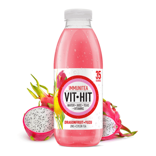 Vit-Hit Immunitea Dragonfruit & Yuzu 500ml Coopers Candy