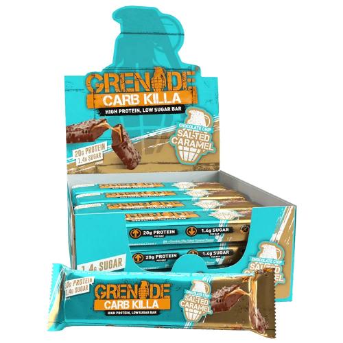 Grenade Protein Bar - Chocolate Chip Salted Caramel 60g x 12st (hel lda) Coopers Candy