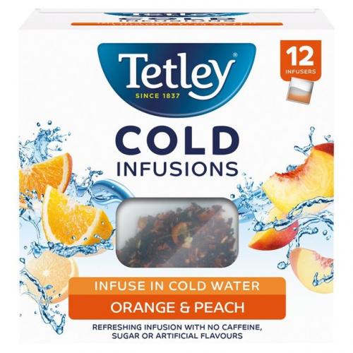 Tetley Cold Infusions Peach & Orange Teabags 12-pack Coopers Candy