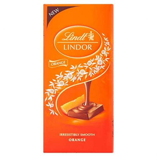 Lindor Orange Bar 100g Coopers Candy