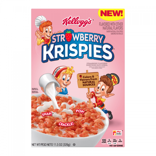 Kelloggs Strawberry Krispies Cereal 326g Coopers Candy