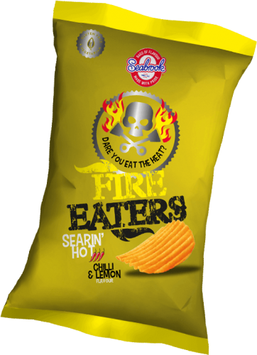 Seabrook Fire Eaters Searing Hot Chilli & Lemon Chips 150g Coopers Candy