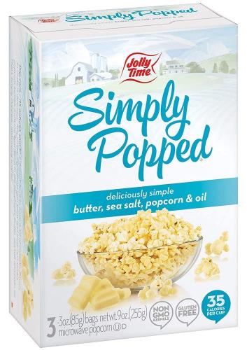 Jolly Time Simply Popped Butter Popcorn 255g (BF: 2023-11-17) Coopers Candy