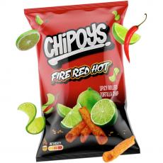 Chipoys Fire Red Hot Tortilla Chips 113g (BF: 2023-12-31) Coopers Candy