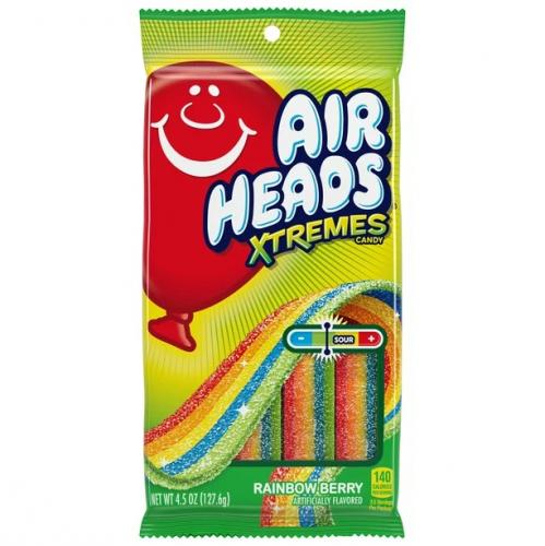 Airheads Xtremes Rainbow Sour Berry Belts 128g Coopers Candy