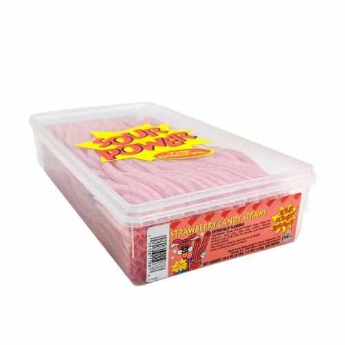 Dorval Sour Power Straws - Strawberry 1.4kg Coopers Candy