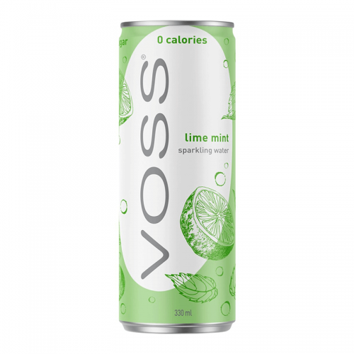 Voss Lime Mint Sparkling Water Can 330ml Coopers Candy