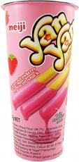 Meiji Yan Yan Creamy Strawberry Dip Biscuit Snack 50g Coopers Candy
