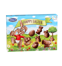 ONLY Milk Chocolate Happy Easter Figures 100g Coopers Candy