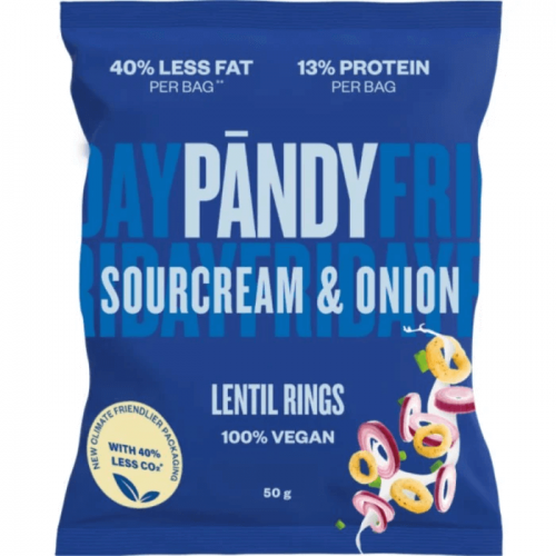 Pandy Lentil Rings Sourcream & Onion 50g Coopers Candy