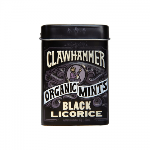 Clawhammer Organic Mints - Black Licorice 30g Coopers Candy