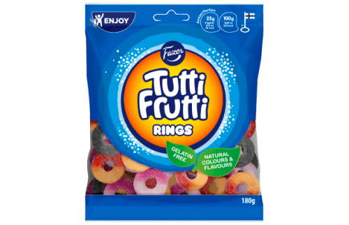 Tutti Frutti Rings 120g Coopers Candy