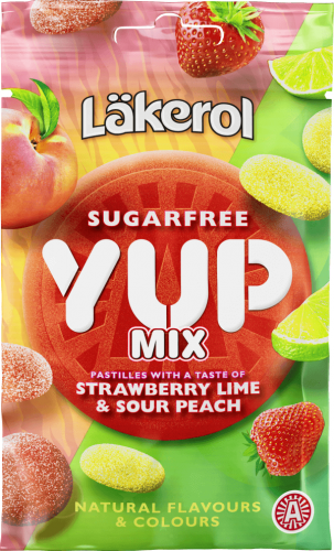 Lkerol YUP Mix Strawberry Lime & Sour Peach 30g Coopers Candy