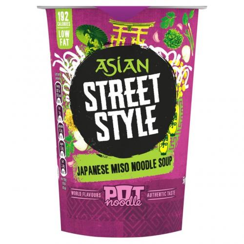 Pot Noodle Asian Street Style Miso Noodle Soup 56g Coopers Candy