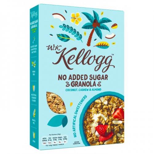 Kelloggs No Added Sugar Granola Coconut, Cashew, Almond 570g Coopers Candy