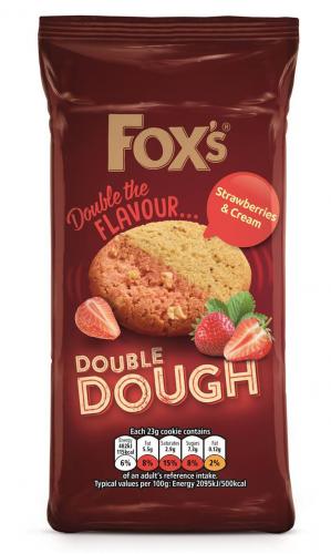 Foxs Double Dough Strawberries & Cream 180g Coopers Candy