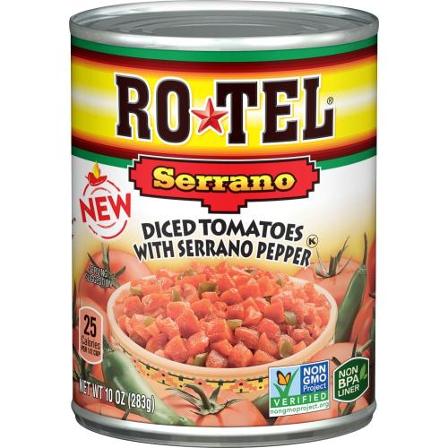 Ro-Tel Diced Tomatoes with Serrano Peppers 283g Coopers Candy