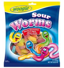 Woogie Sour Worms 250g Coopers Candy