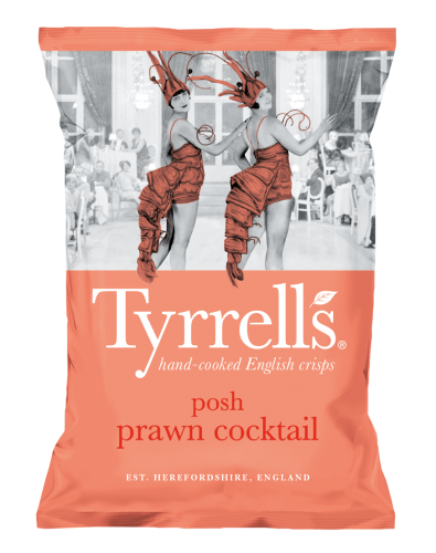 Tyrrells Posh Prawn Cocktail Crisps 150g Coopers Candy