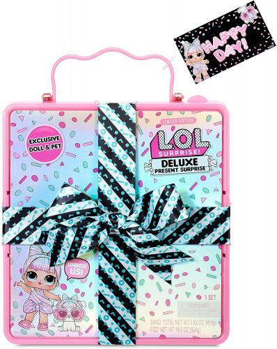 L.O.L. Surprise! Deluxe Present Surprise with Miss Partay Doll and Pet Coopers Candy