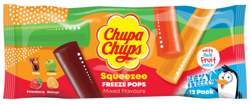 Chupa Chups Squeezee Freeze Pops 12-pack (600ml) Coopers Candy