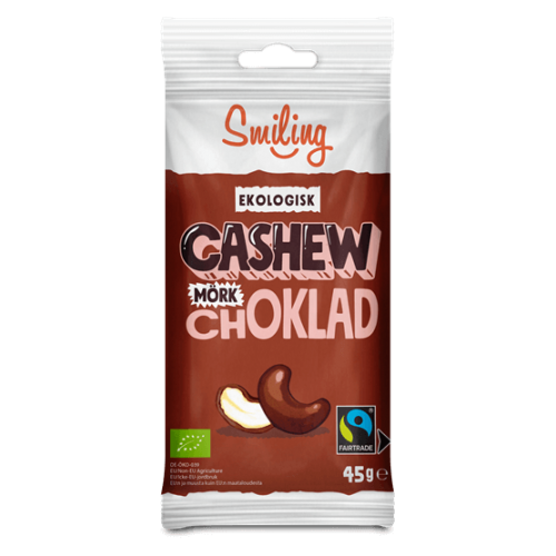 Smiling Cashew Mrk Choklad EKO 45g Coopers Candy