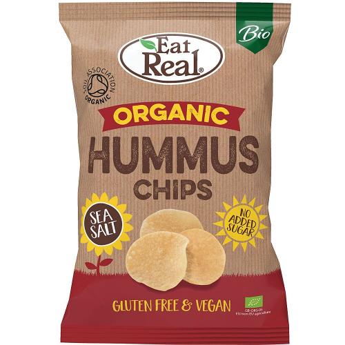Eat Real Organic Hummus Chips Sea Salt 100g Coopers Candy
