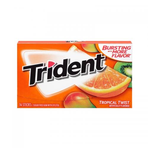 Trident Tropical Twist Flavour Gum 26.6g Coopers Candy