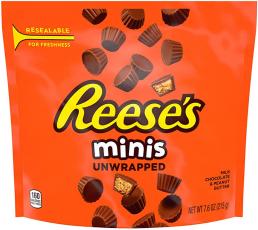 Reeses Minis Unwrapped Peanut Butter Cups 215g Coopers Candy