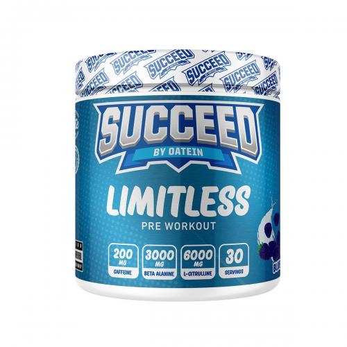 Oatein Succeed Limitless Pre-Workout - Blue Raspberry 360g Coopers Candy